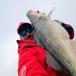 Boat fishing for Zander In Sweden